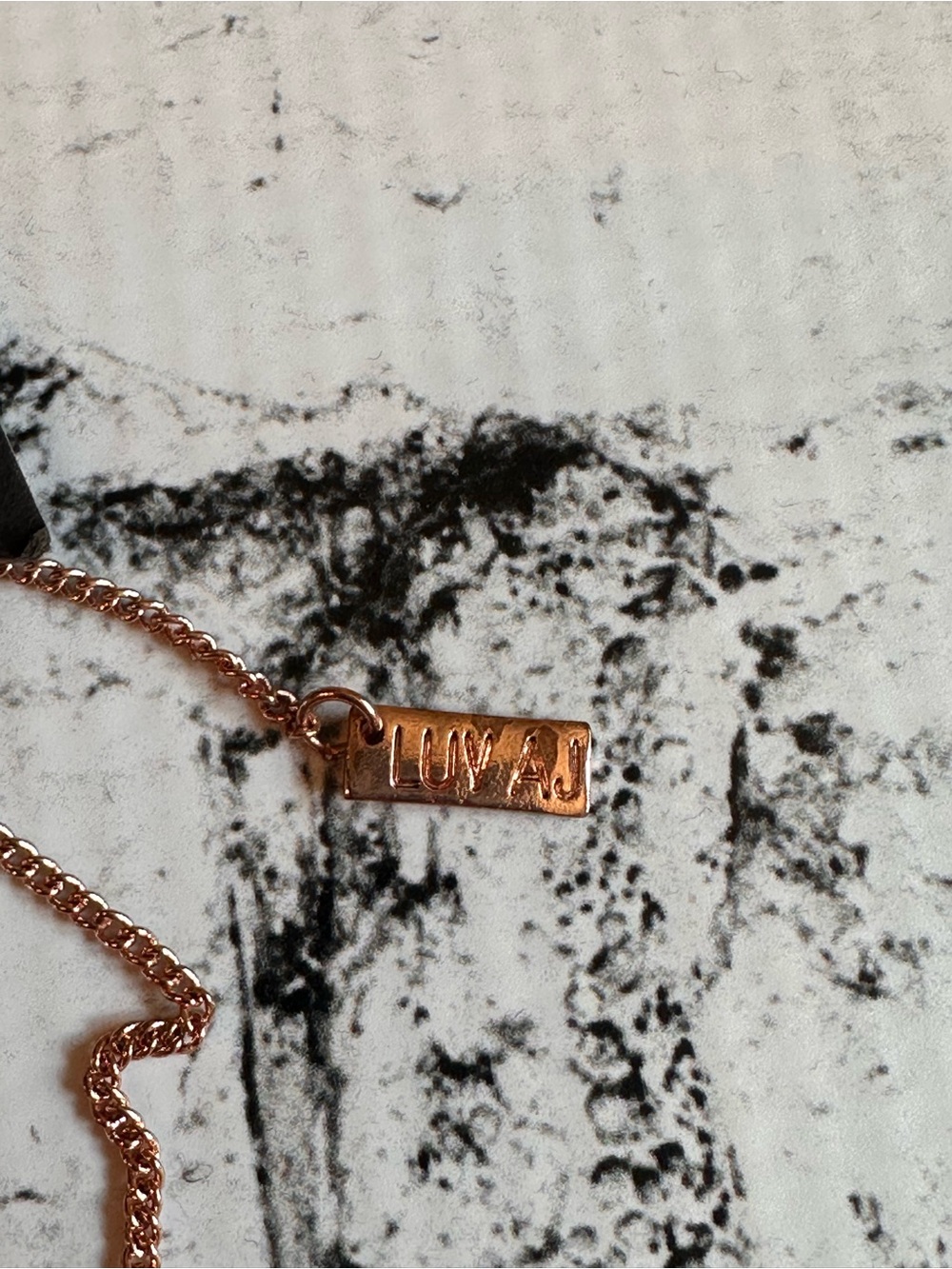 Luv AJ Full Bloom Rose Gold Swarovski Crystal Lariat Necklace - Picture 4 of 4